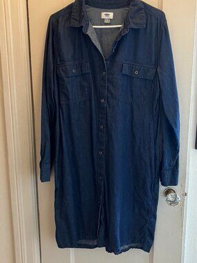 Old Navy Denim Button Down Dress